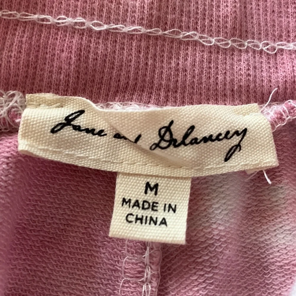 Joggers Tie Dye Jane and Delancey Sweatpants Size Medium NWT Pink White